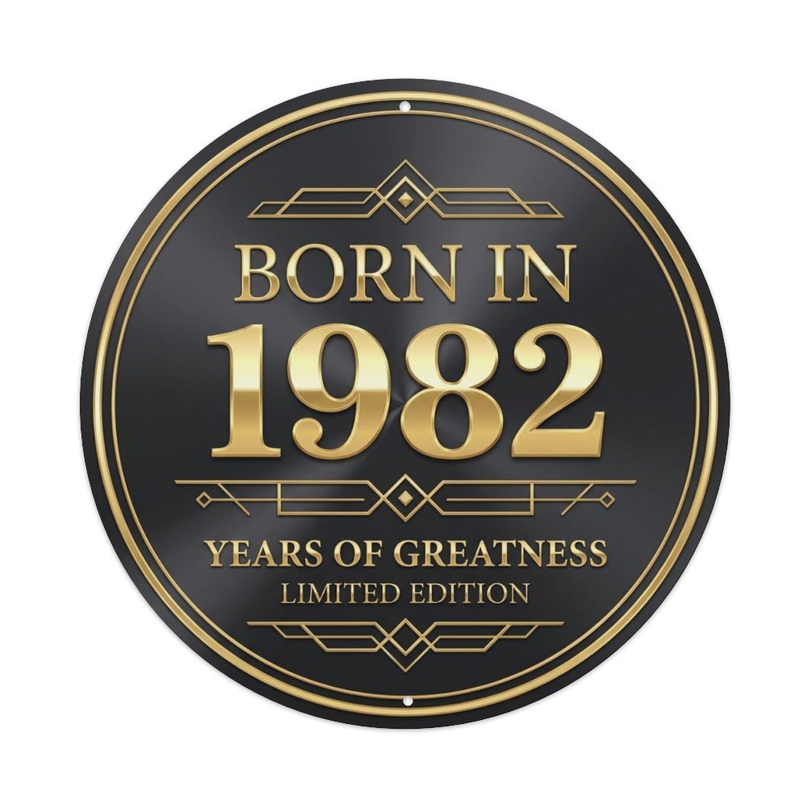 Born In 1982 Years Of Greatness Year-Themed Birthday Gift Vintage Metal Tin Sign
