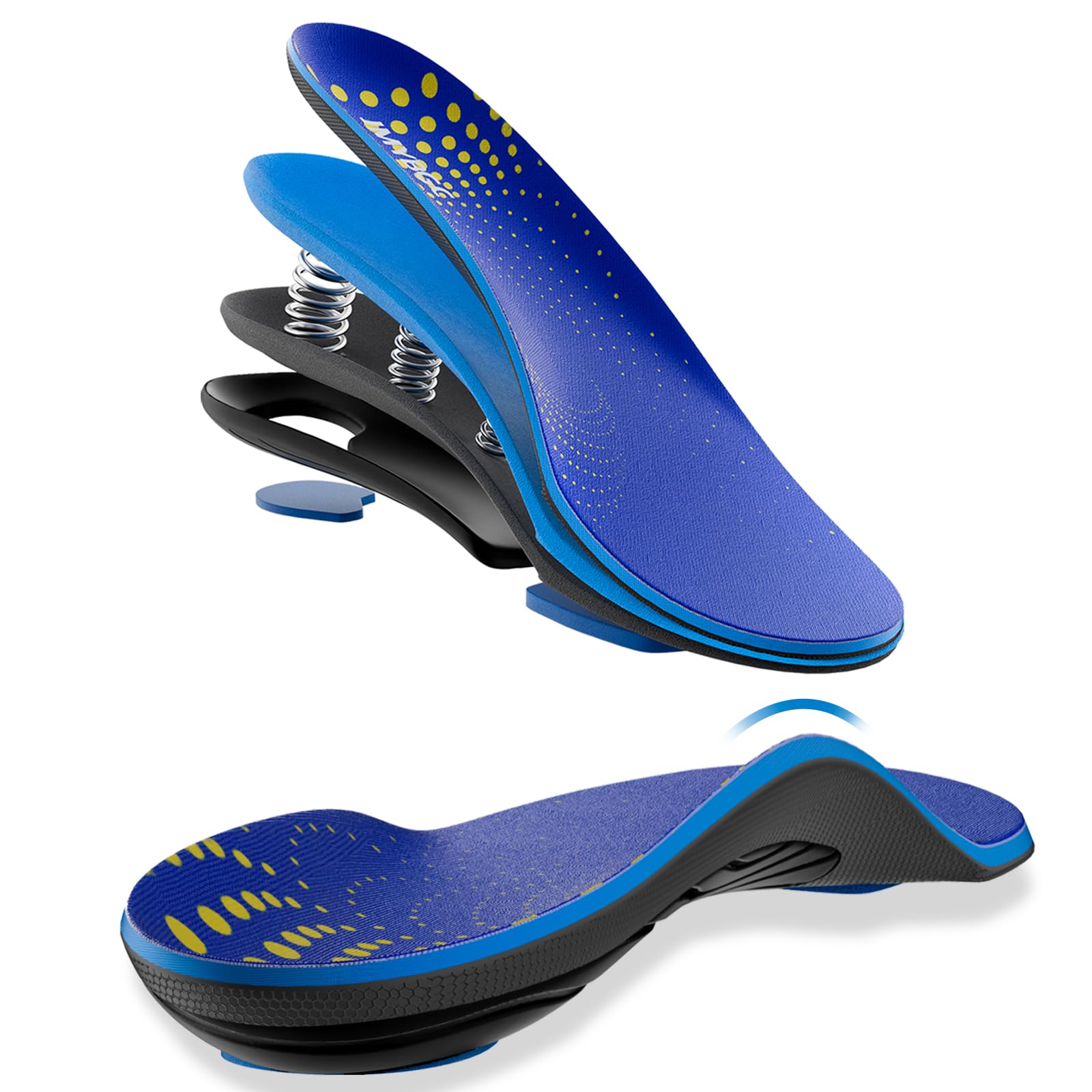 Plantar Fasciitis High Arch Support Insoles Men and Women Heavy Duty Support Pain Relief Orthotics for Flatfoot Arch Pain Heel Pain Work Boot Insole (