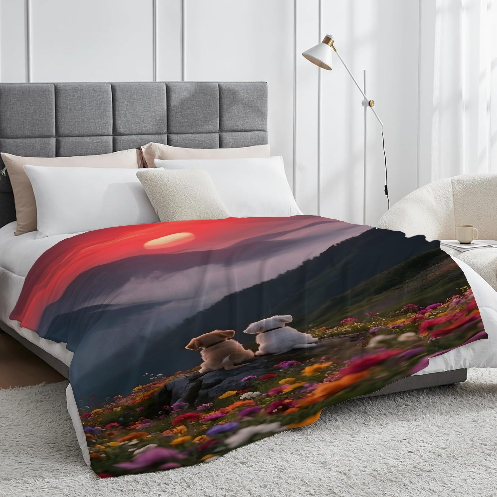 Koce górskie kocyki dla szczeniąt koc na łóżko pojedyncze ciepłe miękkie koce na sofę flanelowe 180 x 200 cm na wszystkie pory roku