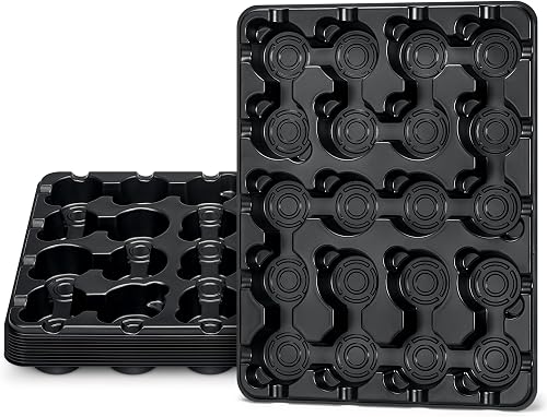 homenote 3 Inch Seed Starting Trays 10 Pack, 20-Cell Seedling Starter Trays for Indoor Outdoor Growing, Plant Starter Germination Trays for Pots Seedlings 3" Opening Compatible Pots