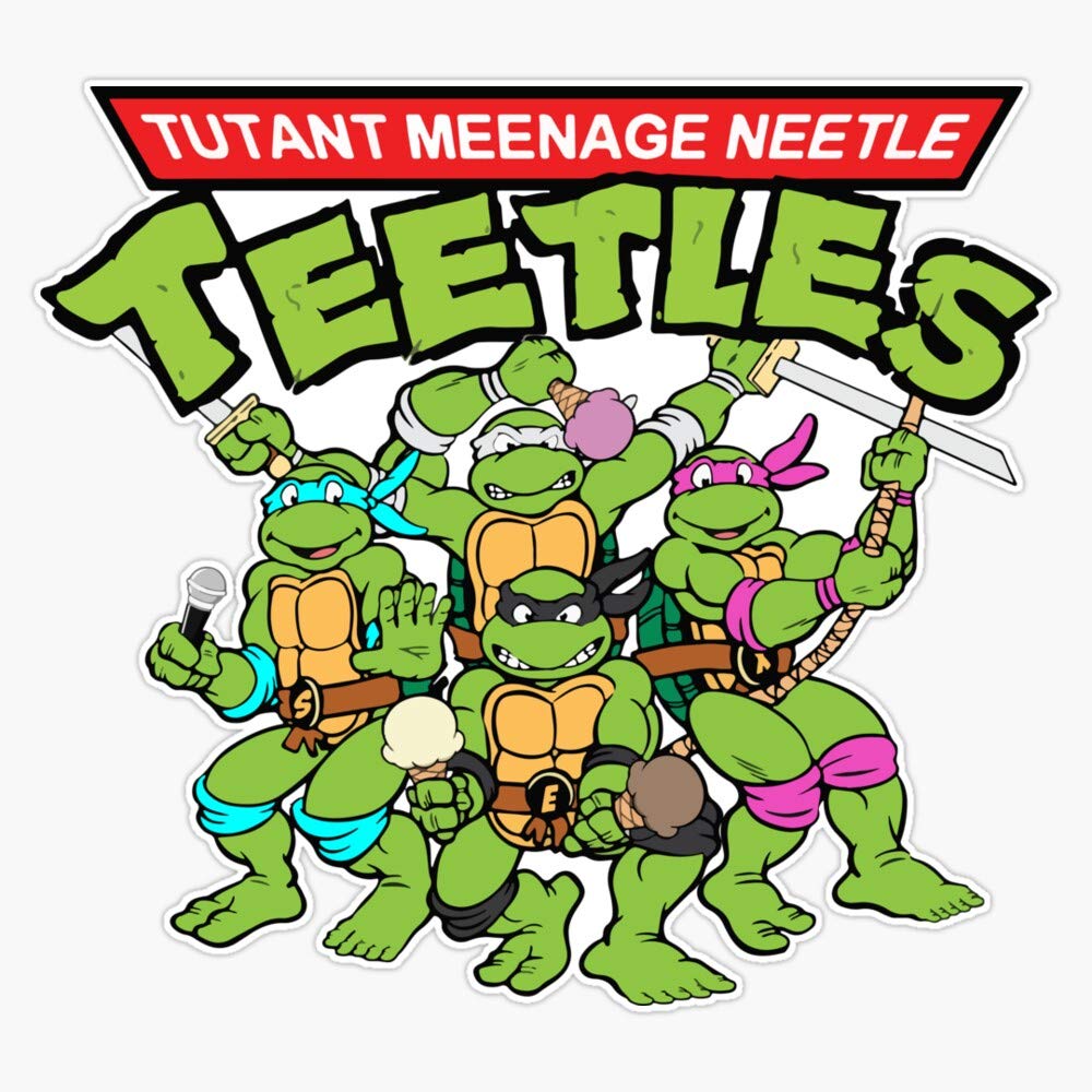 Tutant Meenage Neetle Teetles Vinyl Sticker Laptop Decal Car Bumper Window Waterproof 6 Mil 5"