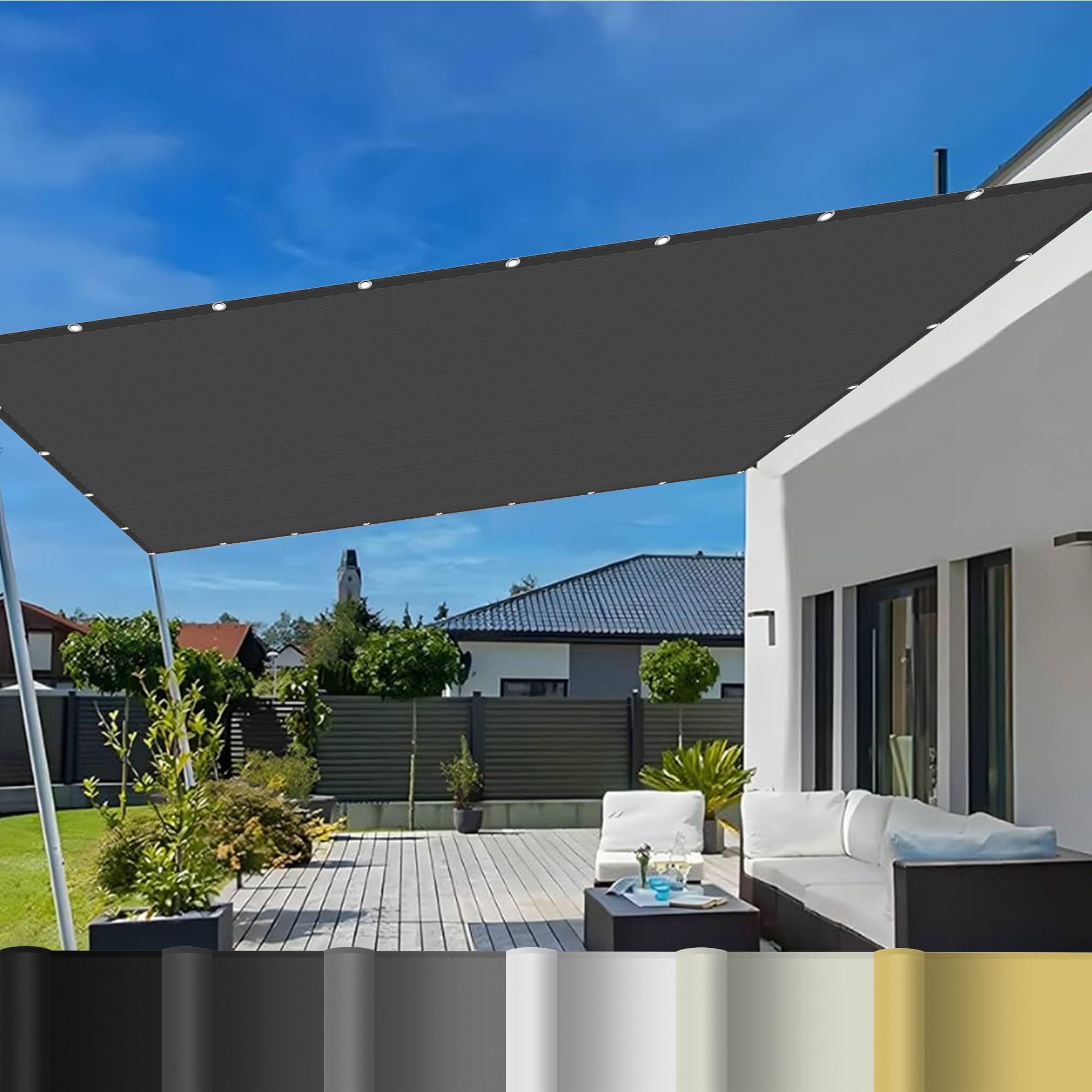 Toldo parasol para patio exterior resistente a la intemperie en zonas de jardín