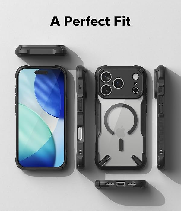 Ringke Fusion-X Magnetic for iPhone 17 Pro Max Case, [Compatible with MagSafe] Rugged Shockproof Scratch Resistant Anti-Yellowing Protective Bumper Cover with Precise Camera Cutouts - Black by Ringke - Image 6