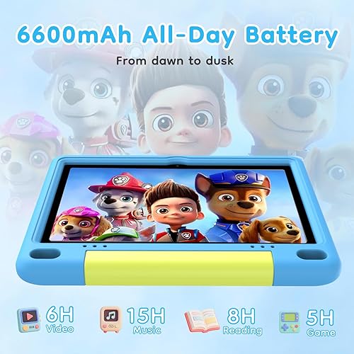 Miniatura 6 de SHARECLOUD Tablet para niños de 10 pulgadas, tableta Android para niños, 24 GB de RAM 64 GB de ROM, 1 TB expandible, con funda EVA, control