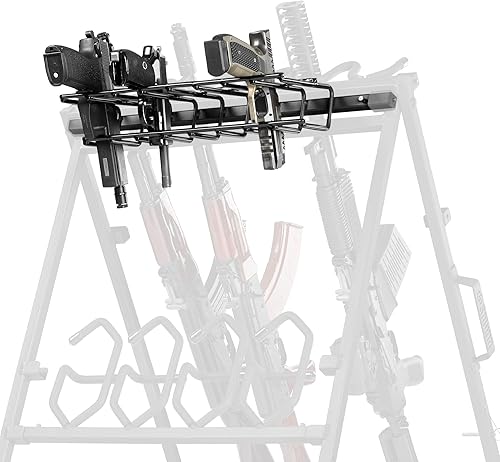 Miniatura 8 de Savior Equipment Accesorio táctico de 8 pistolas para soporte de rifle corto, marco de acero resistente, se adapta a la mayoría de pistolas y