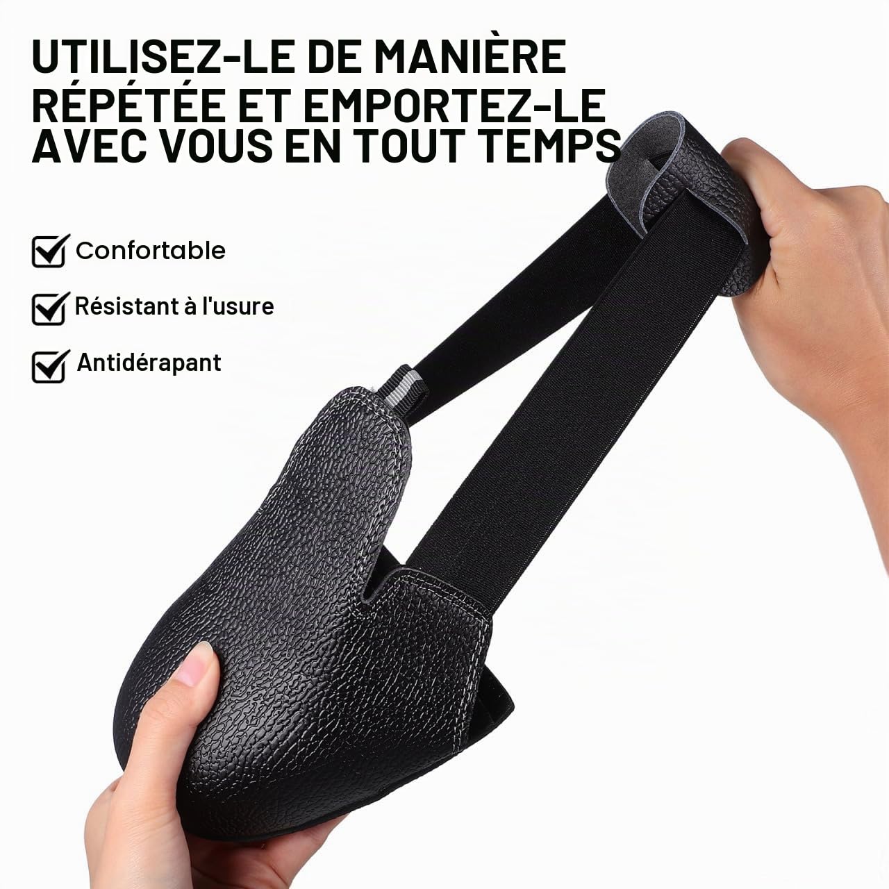 DOITOOL Surchaussures de Sécurité en Cuir - Couvre-Chaussures Coque avec Embout Acier Anti-Écrasement - Protection Pied Antidérapante 36-46 pour Visiteur Chantier, Industrie et Atelier