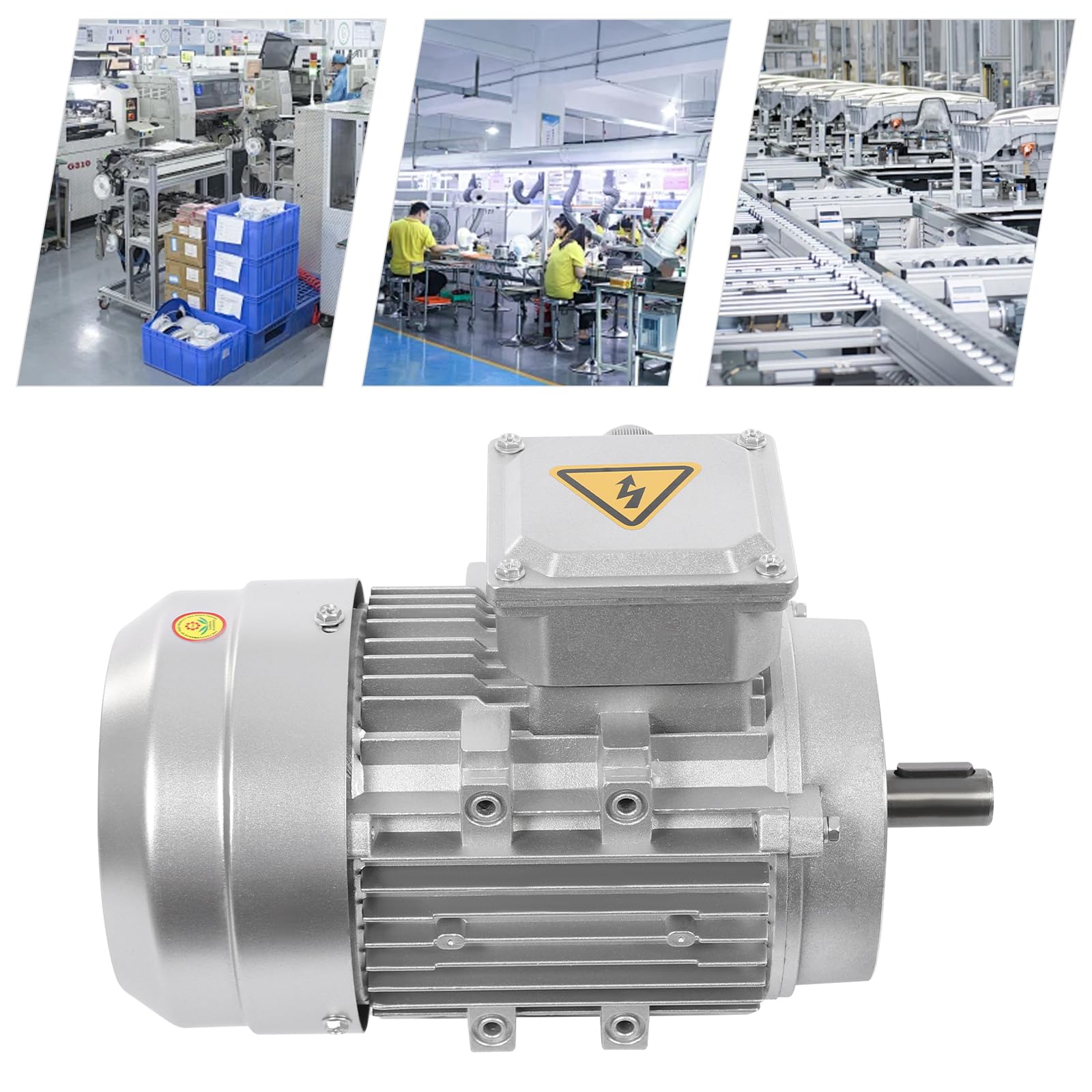 Motor trifásico de 0,75 kW, motor asíncrono trifásico, diámetro del eje de 19 mm, 1400 rpm, motor trifásico de 230 V/400 V para maquinaria e instalaciones industriales