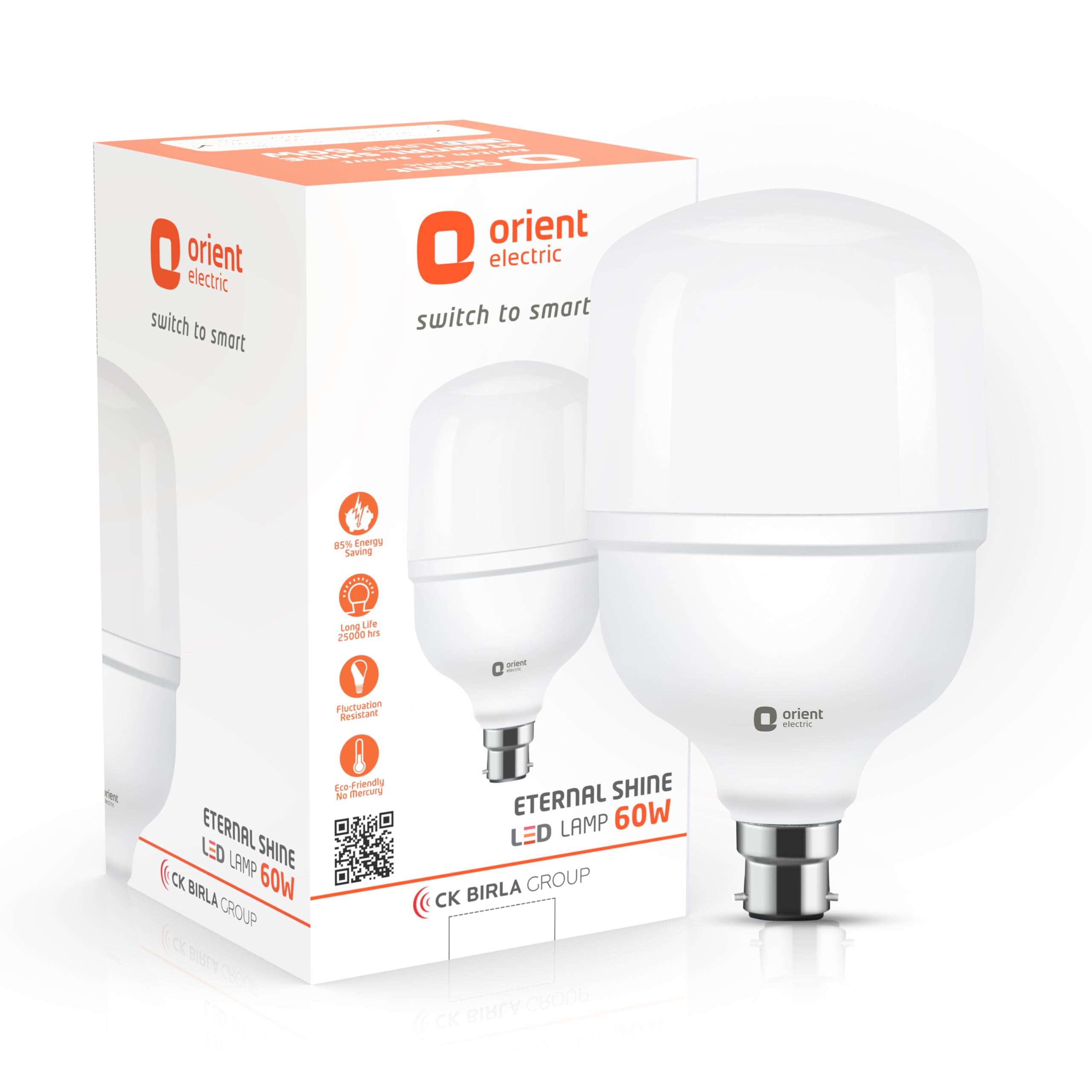 Orient Electric Eternal Shine LED Bulb | 60 Watts | 12 Months Warranty | Cool White, Pack of 1 | 25000 Hours + 180 degree coverage-image-35