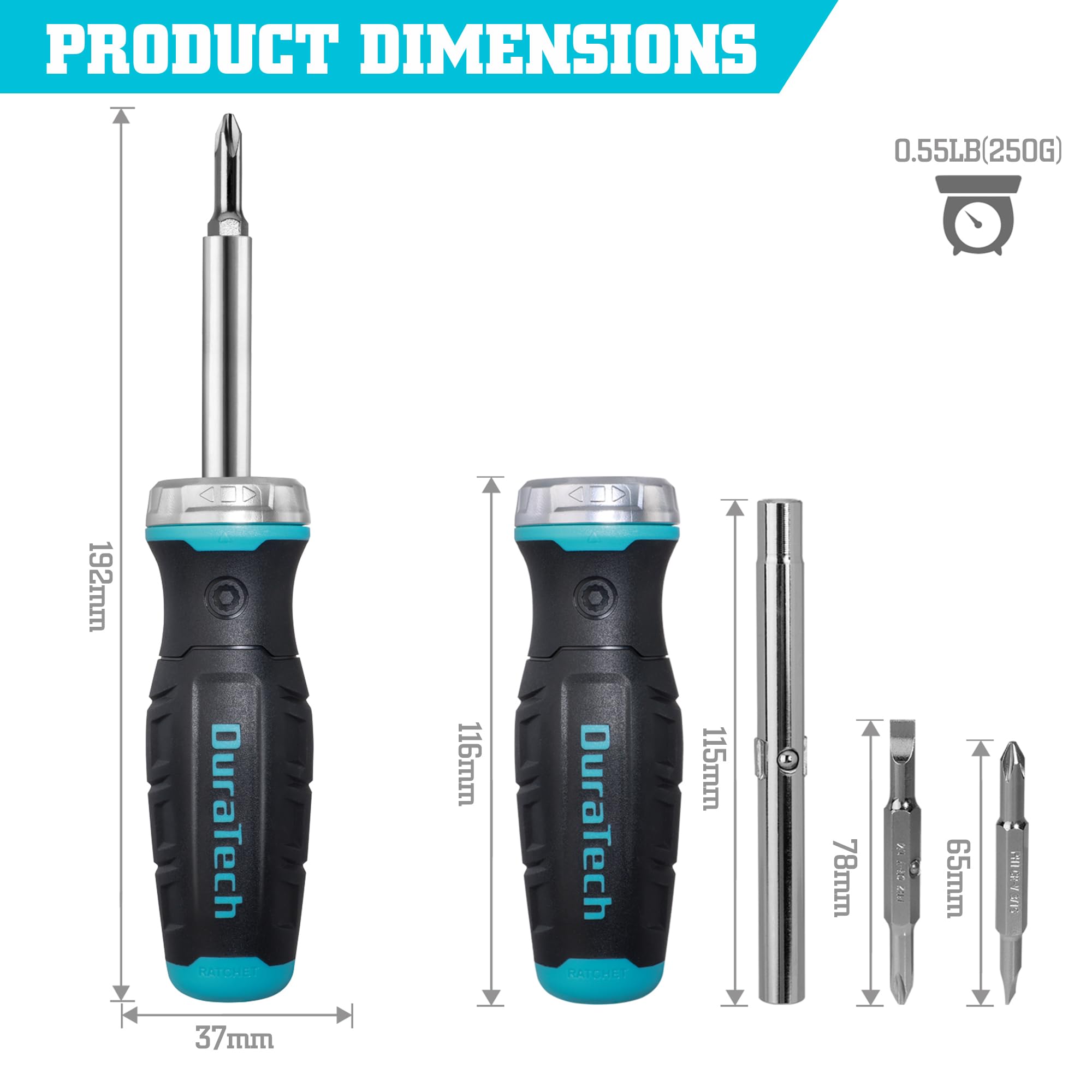 Image secondaire de Tournevis à Cliquet DURATECH 6 en 1 - Vissage Rapide et Précis