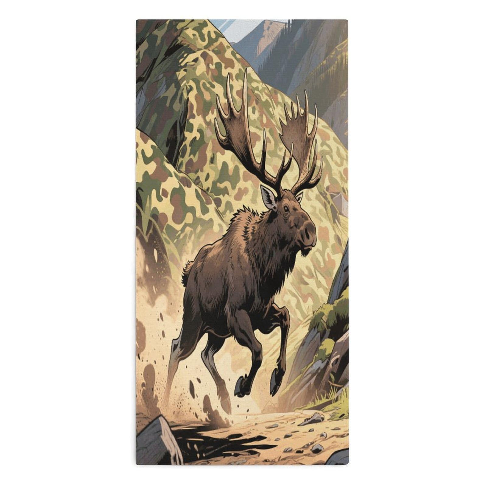 YUXBVKRS Hunting Camo Deer Hand Towels for Bathroom 14x29 Inch