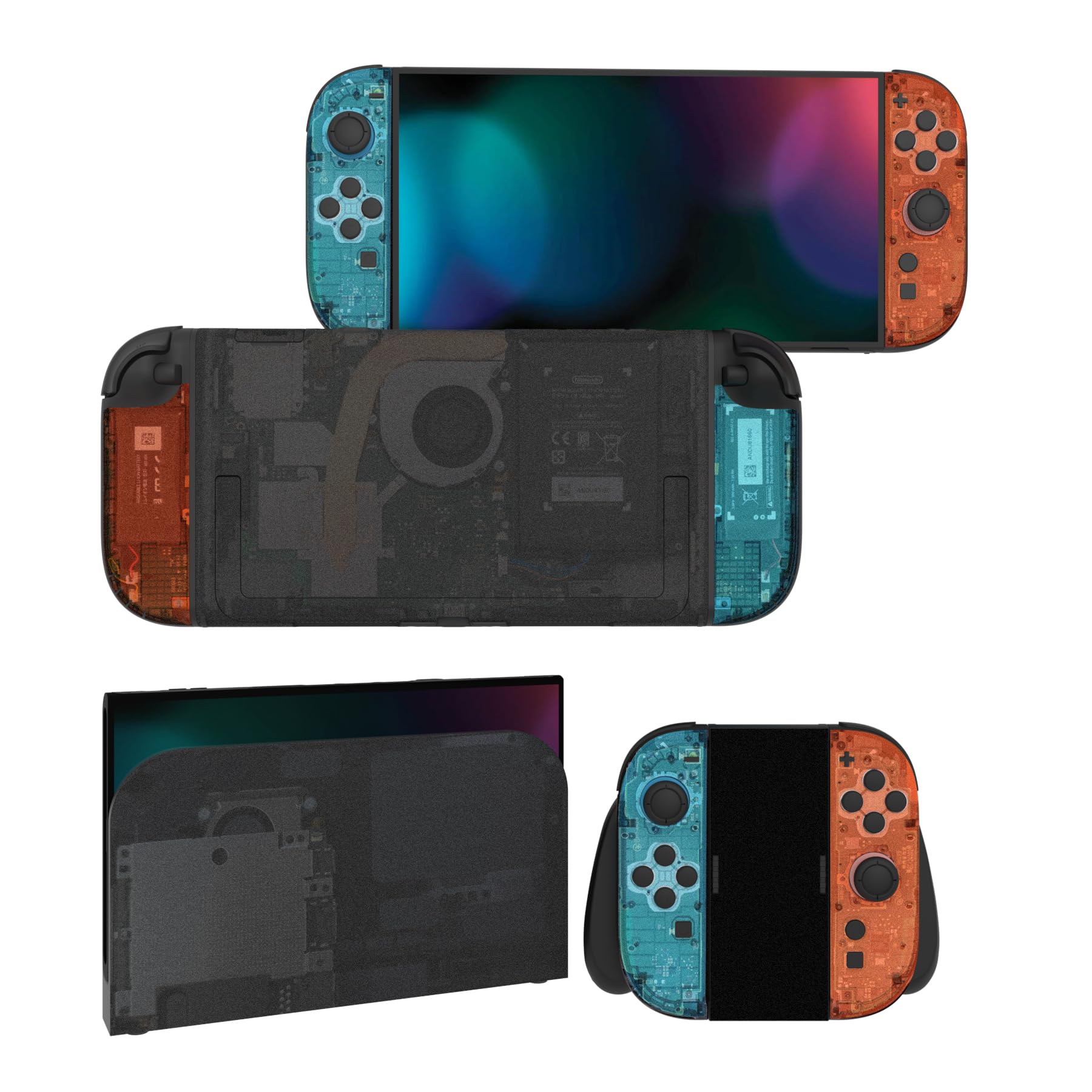 PlayVital Full Set Protective Skins for Nintendo Switch 2 Console & Joycon, Customized Vinyl Decal Wrap Sticker for Nintendo Switch 2 & Dock & Hand Grips - The Great Wave off Kanagawa — view 23