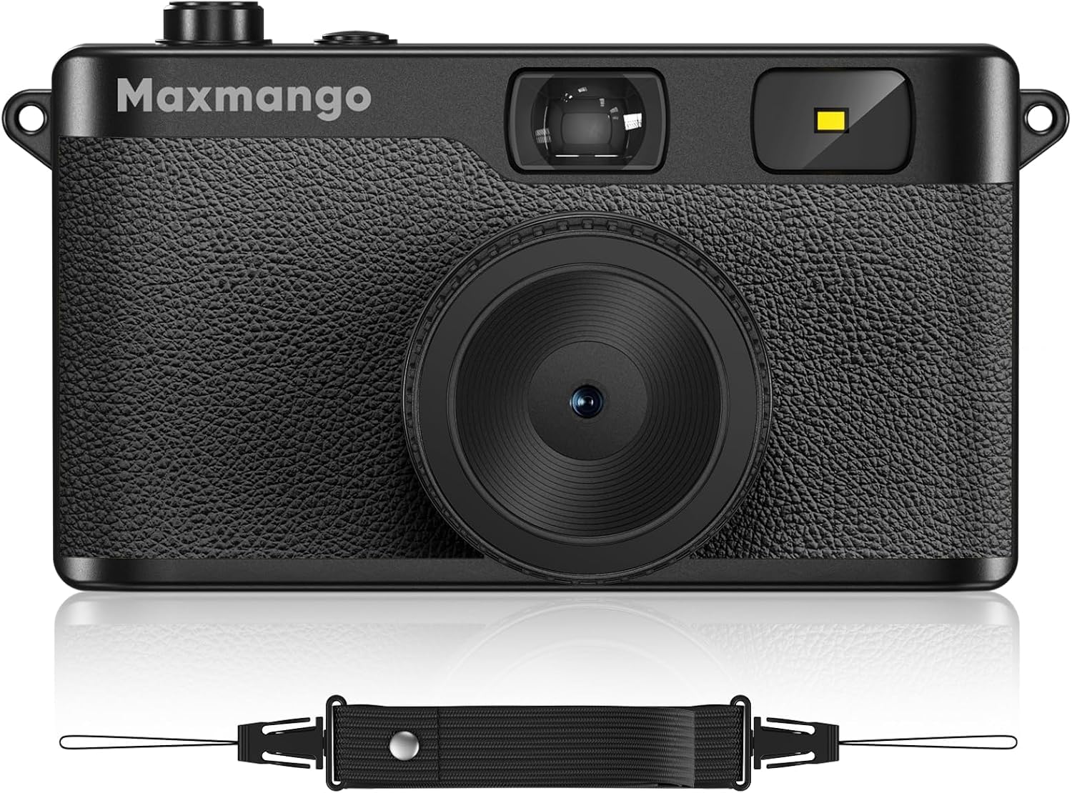 Maxmango D53 Cámara Digital de Estilo Retro sin Pantalla, 12 MP Filtros DIY, Cámara Digital compacta sin Pantalla con Tarjeta SD de 8 GB para 4000 Fotos (Negro) - 1