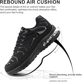 Zapatillas Deportivas Hombre Mujer Zapatos Deportivos Running Aire Fitness Gimnasio Sneakers Negras Blancas EU 36-484