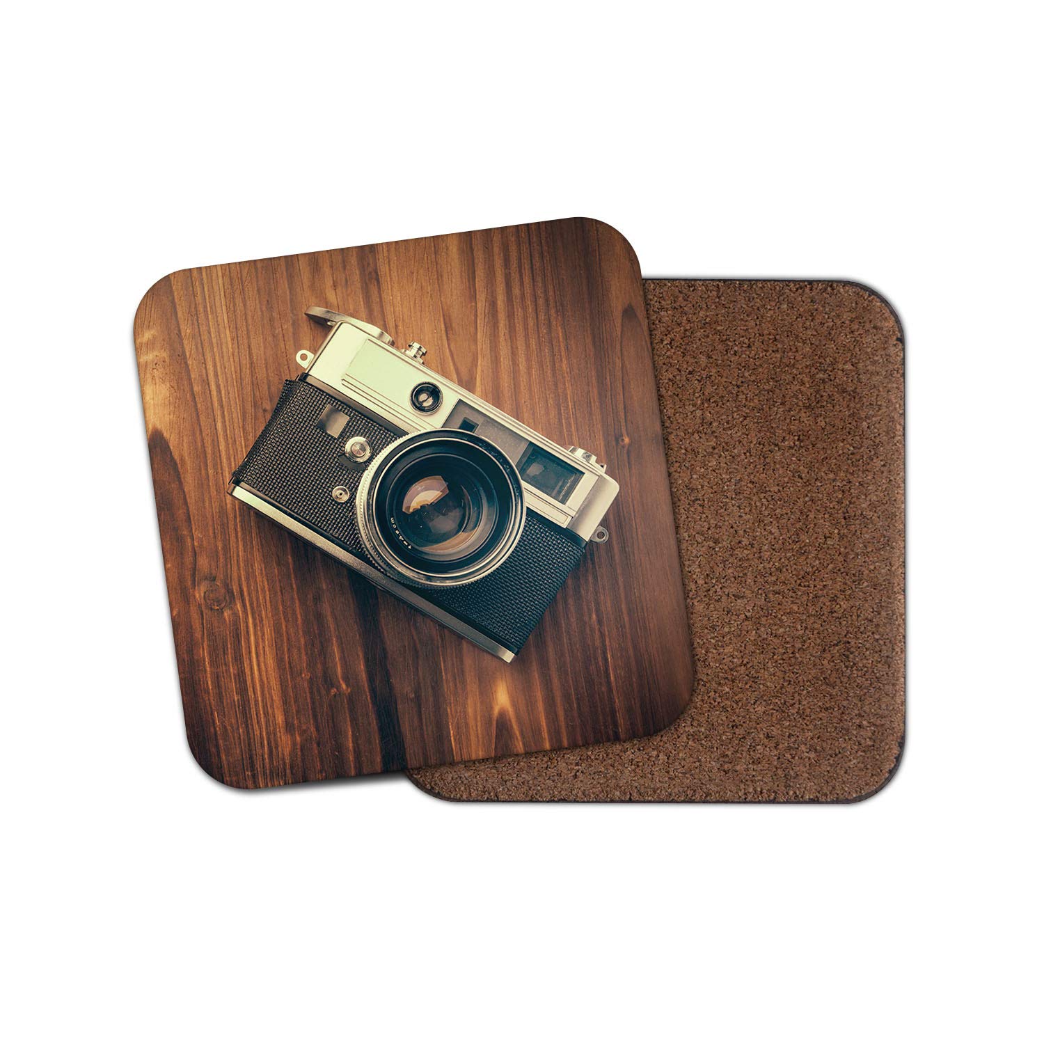Destinationvinyl Men's Multicolor 1 X Retro Camera Coaster - Photography Vintage Dad Brother Uncle #14518