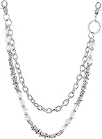 Vista 43 de Cadenas punk unisex para pantalones, cadenas de cinturón de alta resistencia, pantalones de hip hop, cadena de jeans con cierres de langosta