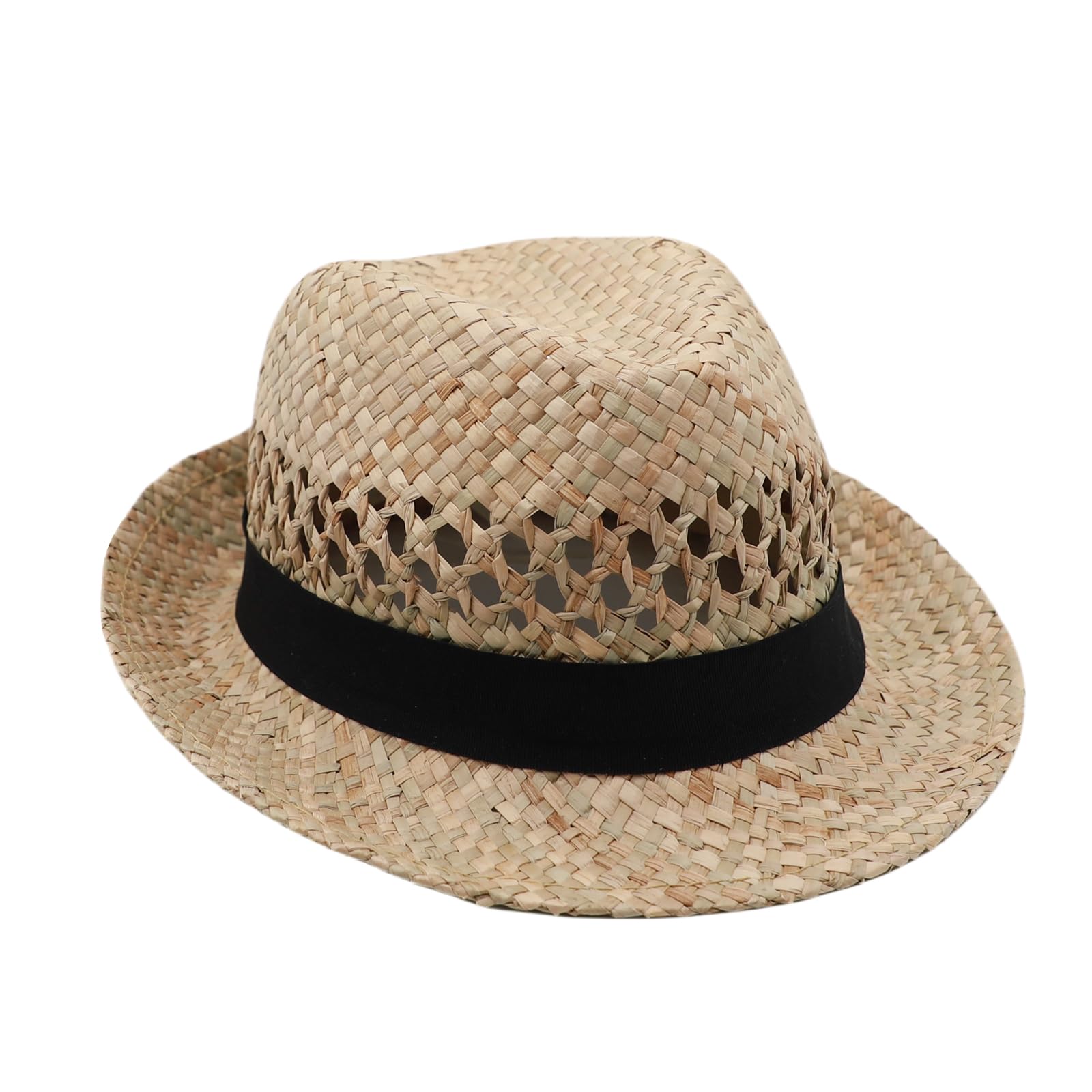 Strohhut Herren Panama Hut Damen Fedora Sommerhut Sonnenhut Safari Hut Sonnenschutz Strandhut