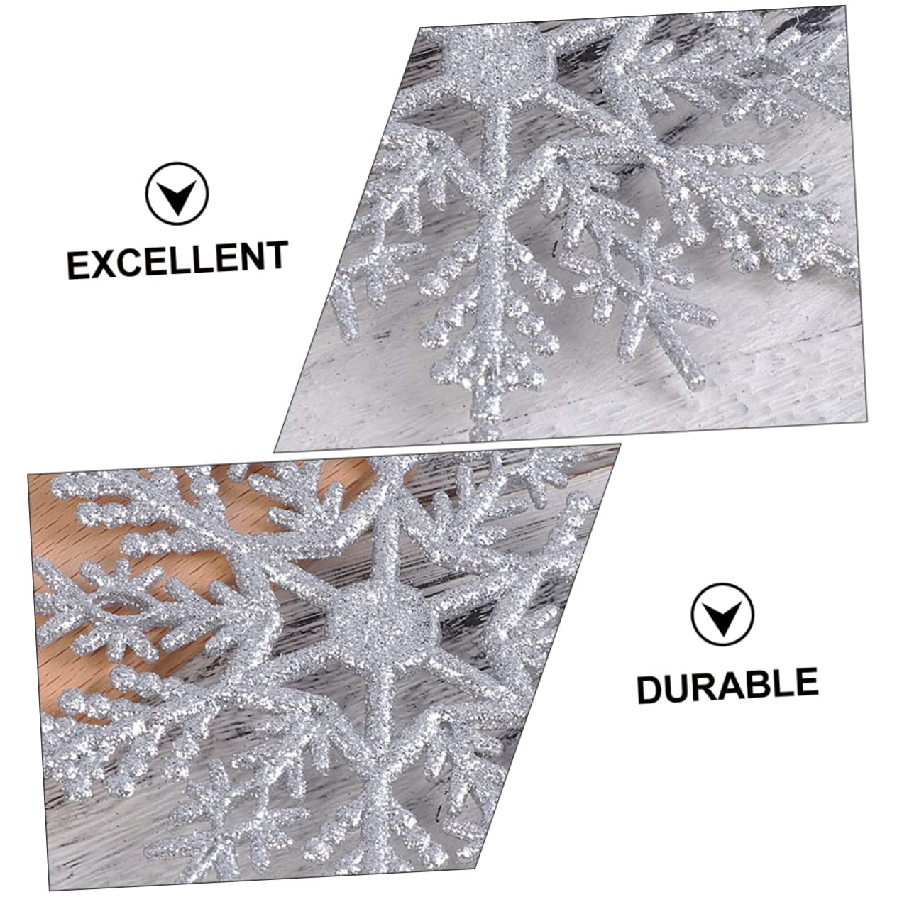 STOBAZA 96piezas Adornos Colgantes para Árbol De Navidad De De Brillo Plata para Decoración Navideña para Fiestas y Eventos