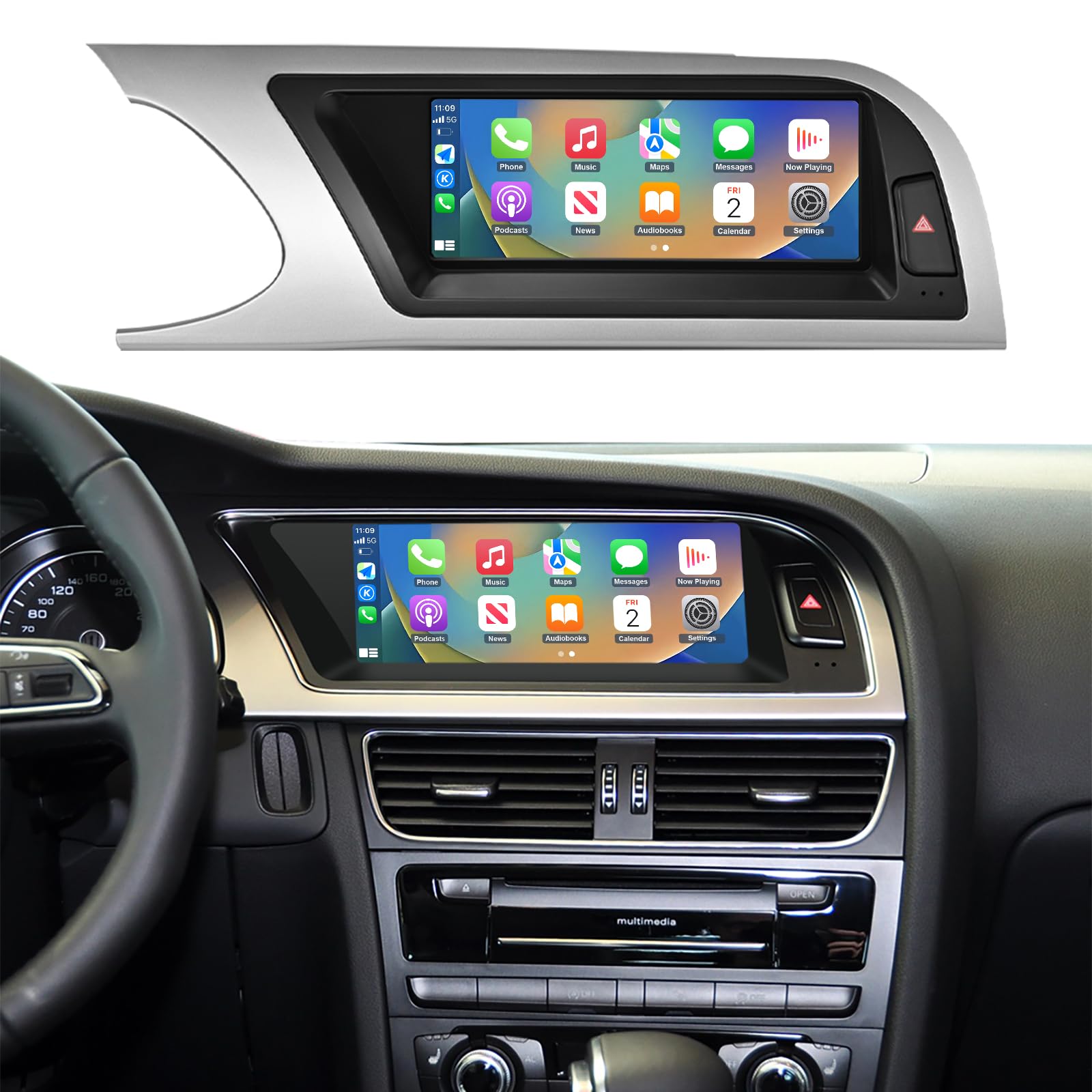 Audi A5（09-16）専用 カースクリーン（android 8core） For Audi A5 2009-2016 8.8inch 8 Core Android System Car