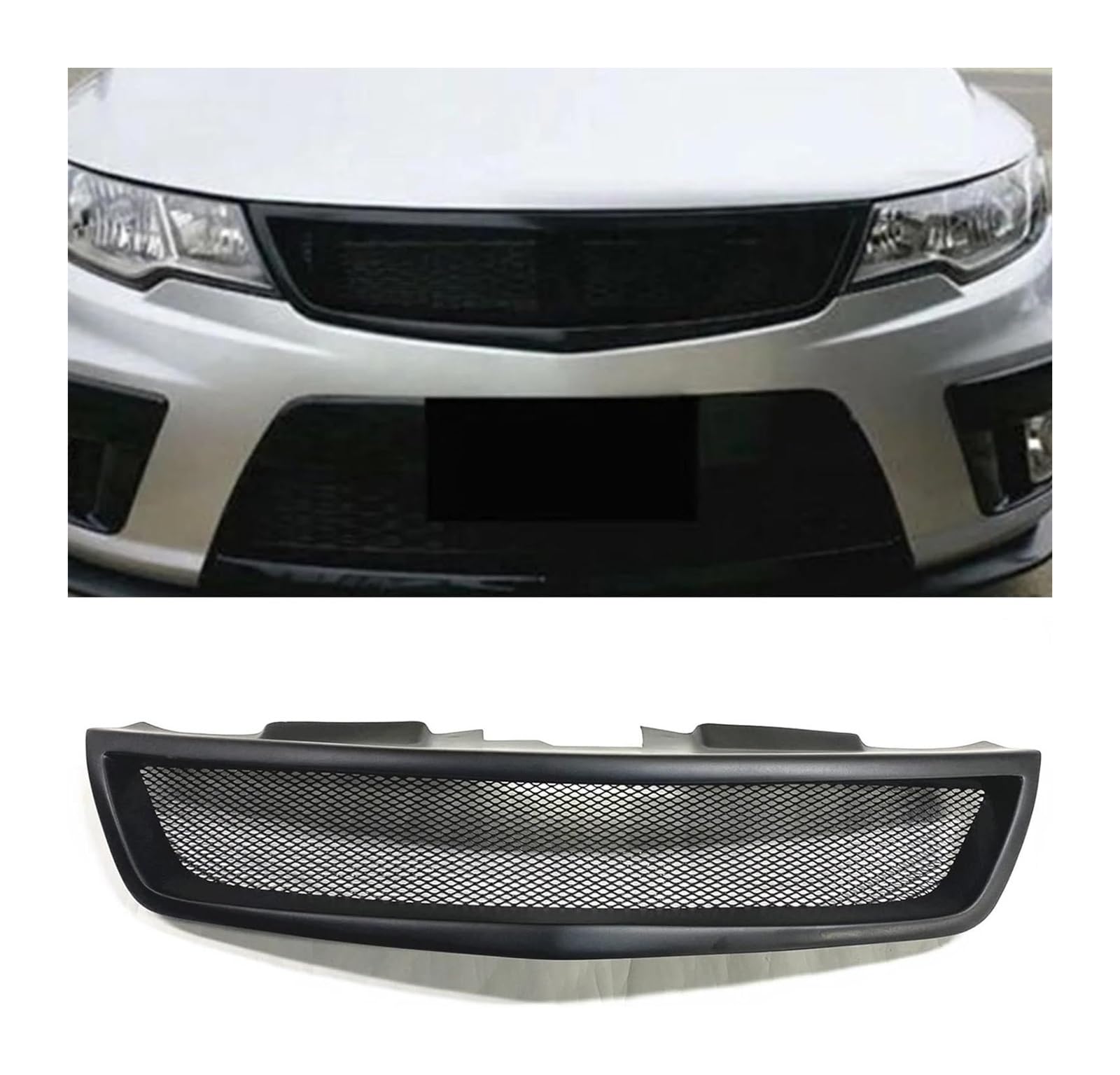 Für Kia Für Forte Für 5 2010 2011 2012 2013 Auto Kühlergrill Stoßstange Grille Oberen Vorne Niere Front Nierengrill Grills(Fiberglass)