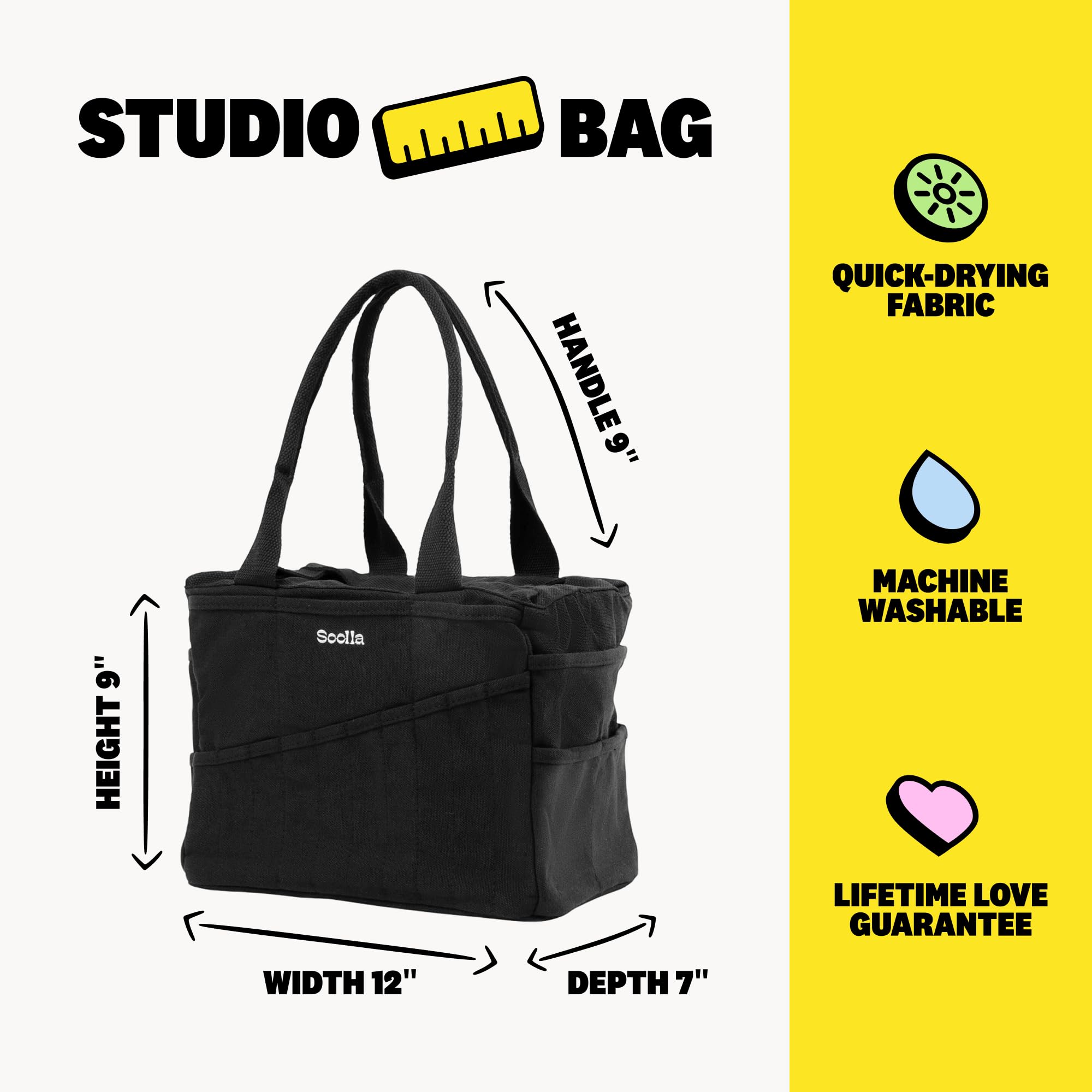 Amazon.com: Soolla Studio Bag: Art Supply Storage Organizer  