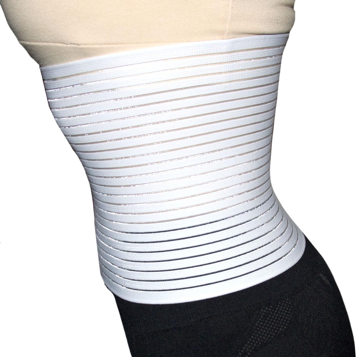 BODYPERFECT Bandeau abdominal Post-opératoire Unisexe Correcteur Post-opérationnel Fermeture réglable L BLANC