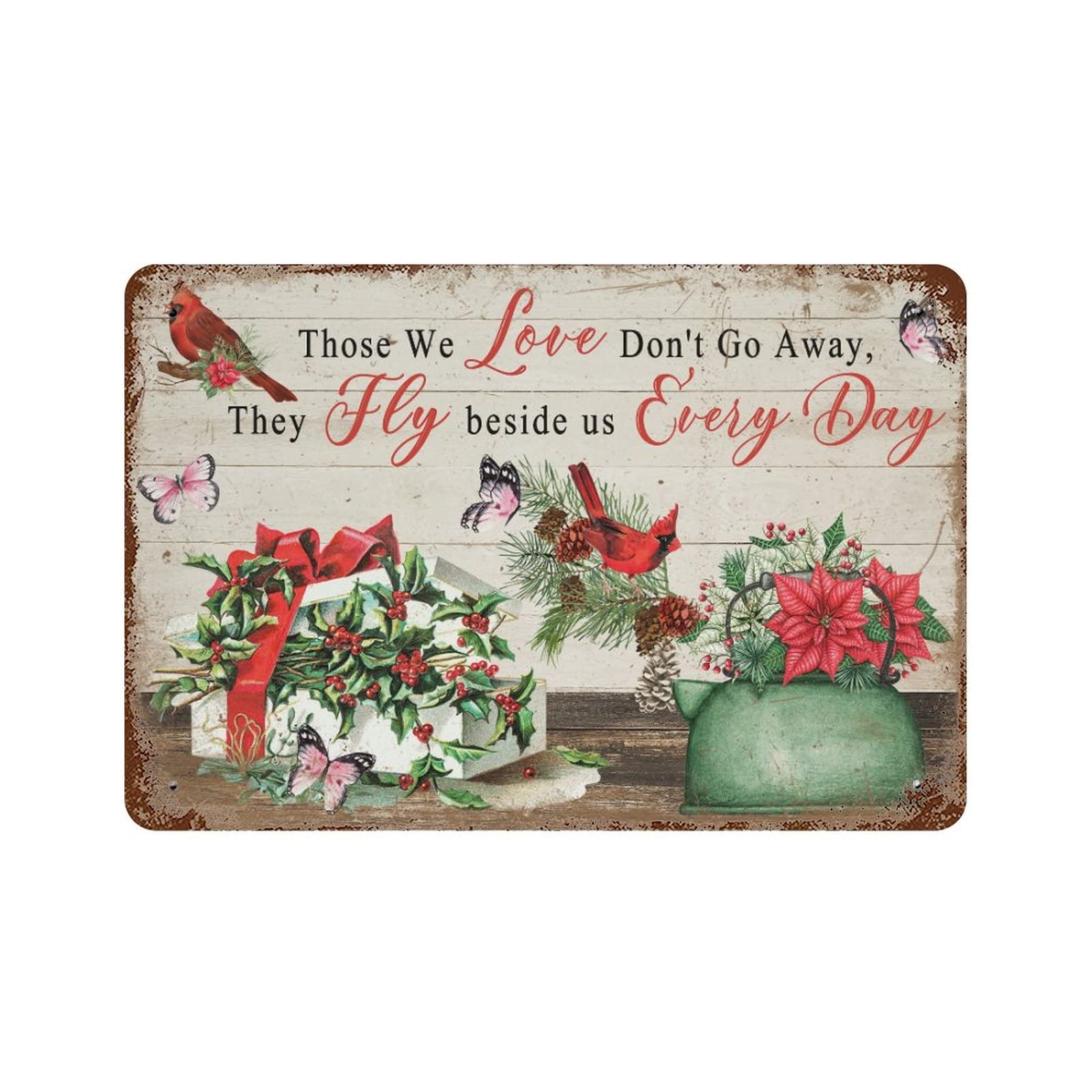 Panneau de signalisation de Noël déco extérieure plaque métal commémorative 30x45cm