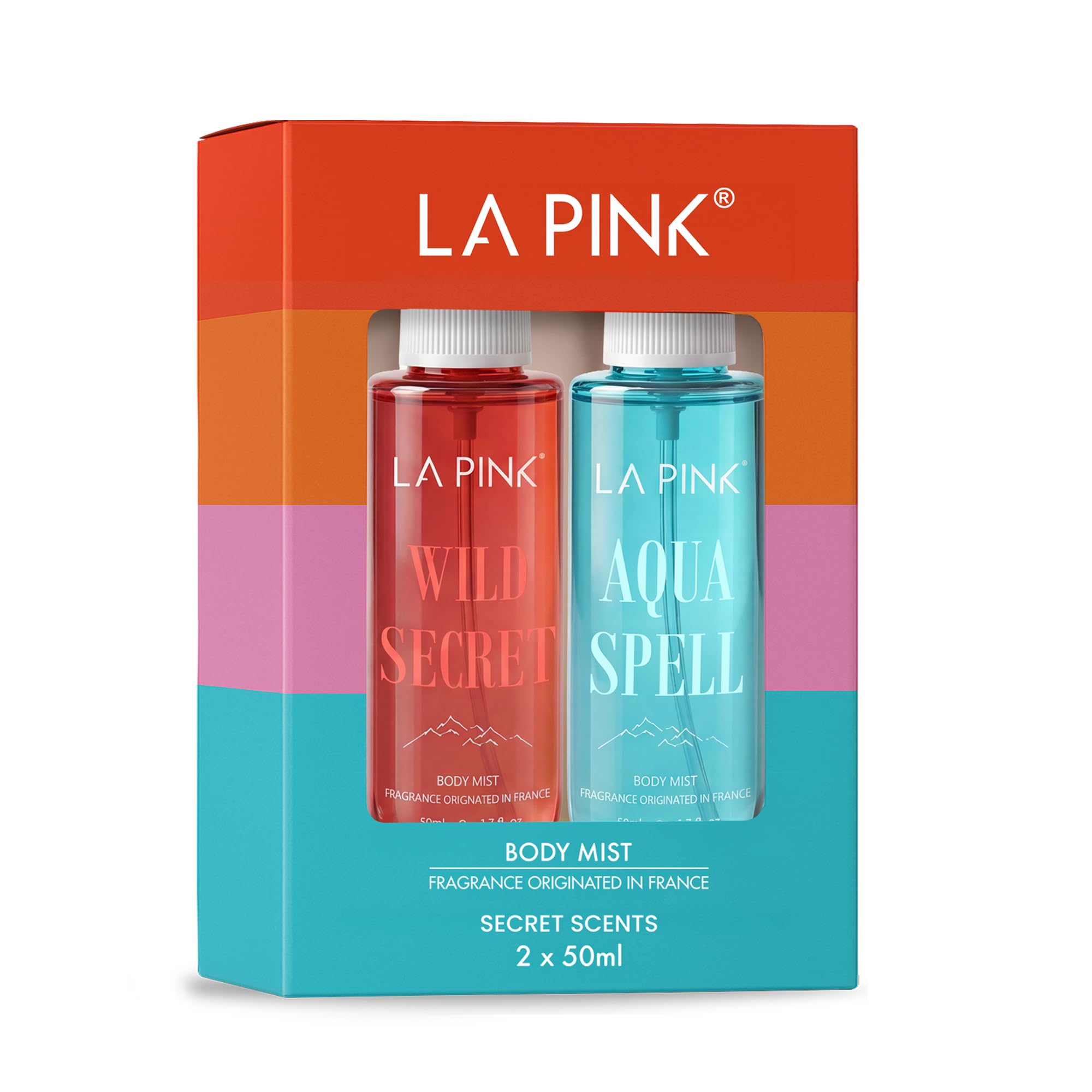 La Pink Wild Secret & Aqua Spell Body Mist Combo Pack | Long Lasting Fresh & Bold Fragrance | Body Spray for Everyday Use & Gifting | 50ml each-image-13