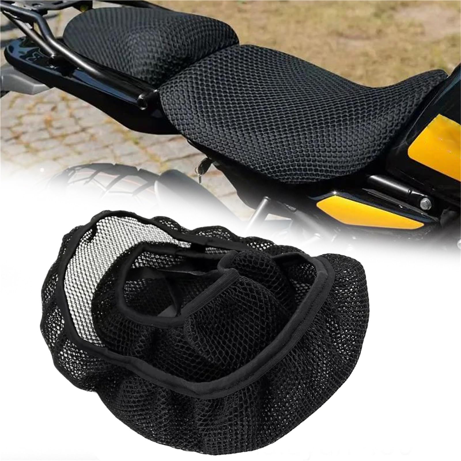 Coussin de siège en maille nid d'abeille 3D anti-chaleur pour Royal Enfield Himalayan 450