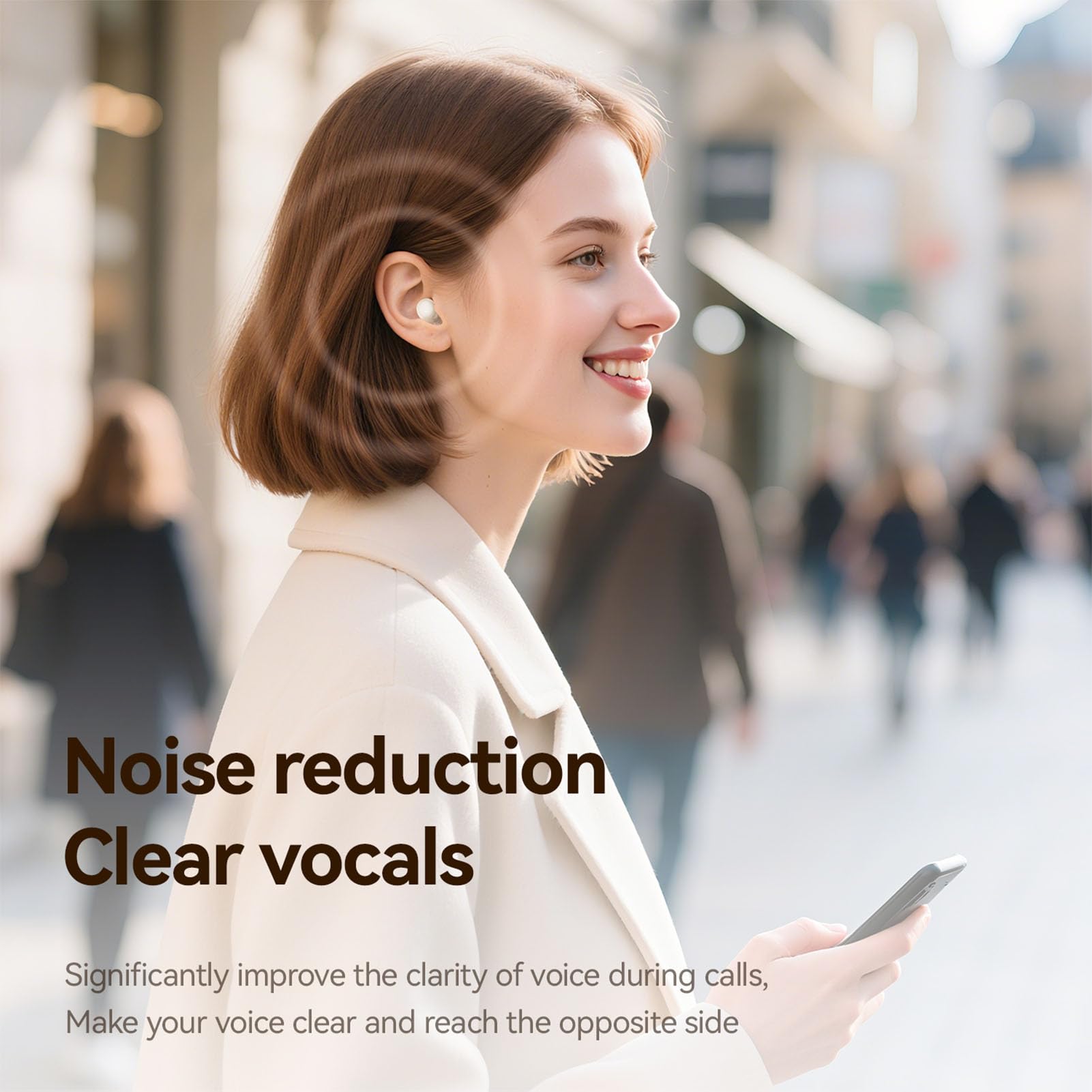 Xmenha - Auriculares de diadema con dos pares de mini pequeños Bluetooth 5.4 auriculares inalámbricos para dormir invisible impermeable deporte doble auricular pequeño oído para parejas de dos