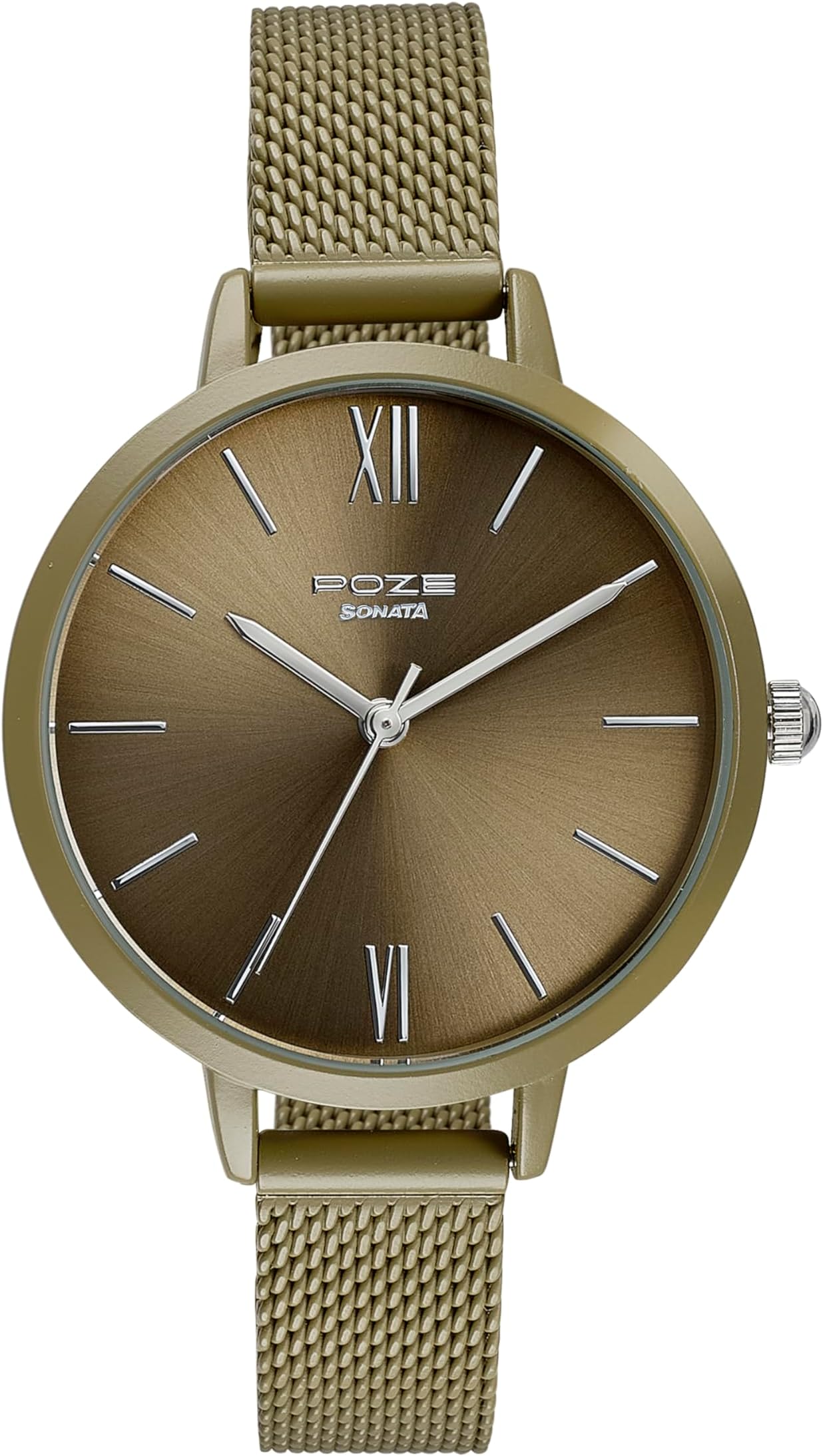 SonataPoze Quartz Analog Mesh Strap Watch for Men