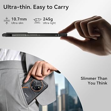 Blackview FORT 2 Rugged Smartphone Android 16, 245g/10.7mm Rugged Phone Unlocked, 24GB + 128GB/2TB, 6.56