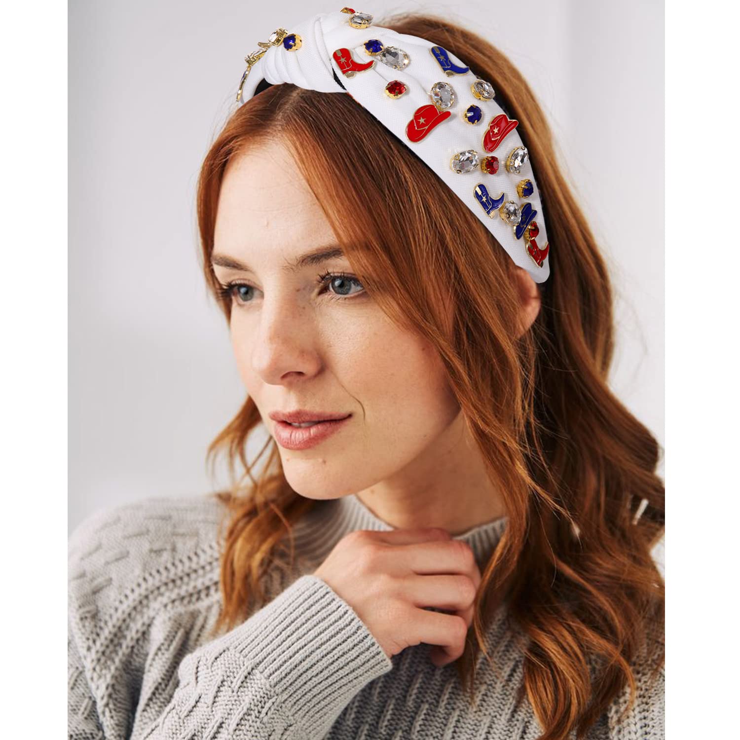 Amazon.com : mokkia Western Headbands for Women Jeweled  display picture 2