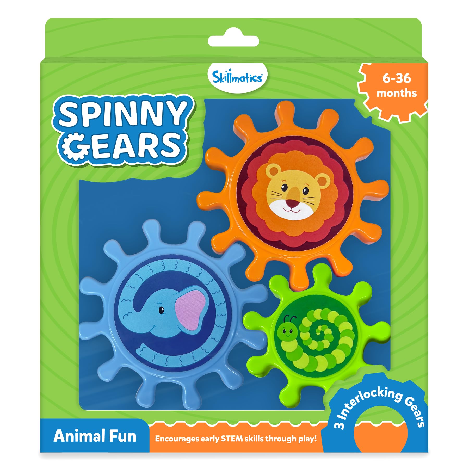 Skillmatics Spinny Gears for Babies - Fun Interlocking Spinning Gears