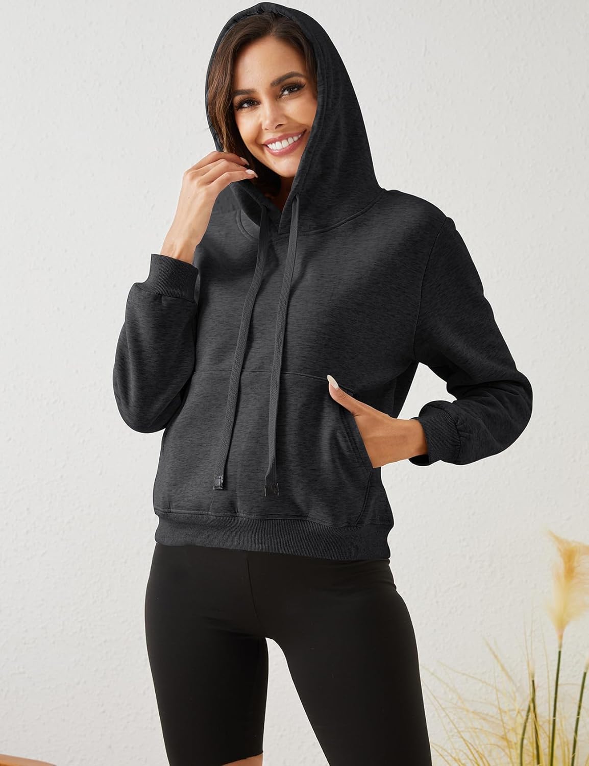 Gihuo Women's Winter Warm Hoodie Sherpa Fleece Lined Pullover Hoodie Hooded Sweatshirt - Image 6