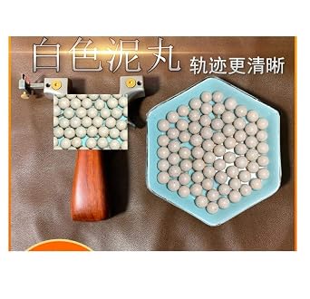 White mud Pill Strong Elasticity 8mm9 mm 10mm11mm Safe Weighting and Super Hard Force, Bow Grain Millimeter 9mm mud Pill, White-White (9-10mm) 2.5kg