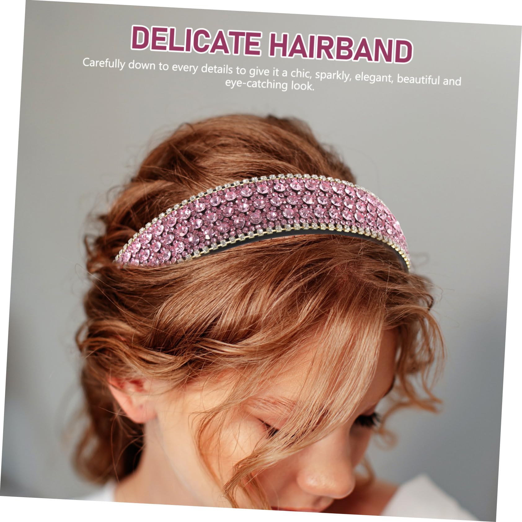 FRCOLOR 5 Diademas Elegantes Para Mujer Diadema Con Cuentas Para Mujer Diadema De Diamantes De Imitación Diademas De Diamantes De Imitación Para Sombreros Brillantes Joyas Para