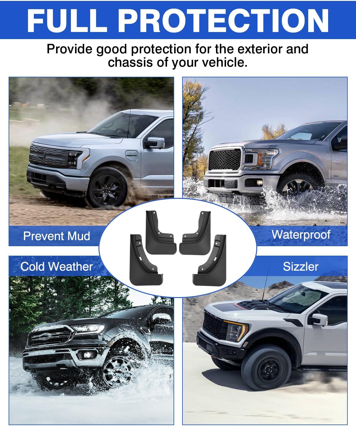 Autorder Mud Flaps Splash Guards for Jeep Grand Cherokee L 2021-2025 2026 Accessories Mudflap Fender Flares Front and Rear Mud Guard Set 4PCS