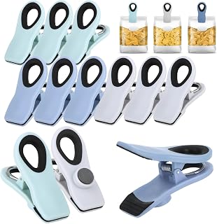 com-four® Clips de cierre para bolsas - clips para bolsas para cerrar y mantener frescas - clips de cierre de plástico con imán pequeño - clips para bolsas