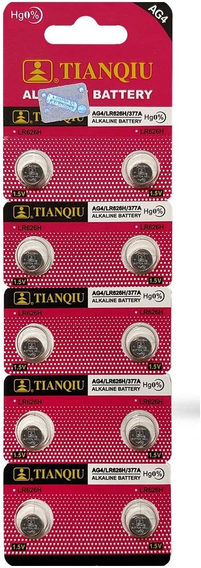 Tianqiu 10PCS Ag4 Lr626 377 Sr626Sw Alkaline Battery