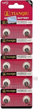 TIANQIU 100Pcs Ag4 Lr626 377 Sr626Sw Alkaline Battery