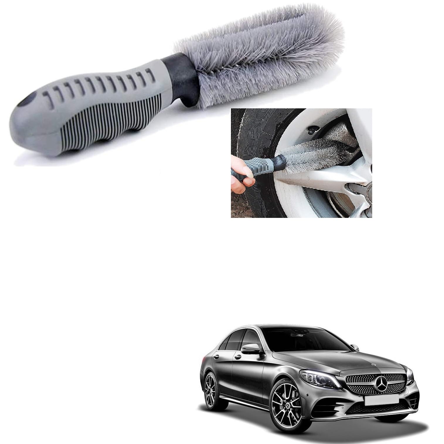 Auto Addict Car Alloy Wheel Cleaner Brush Tyre Rim for Mercedes Benz C-Class-image-17