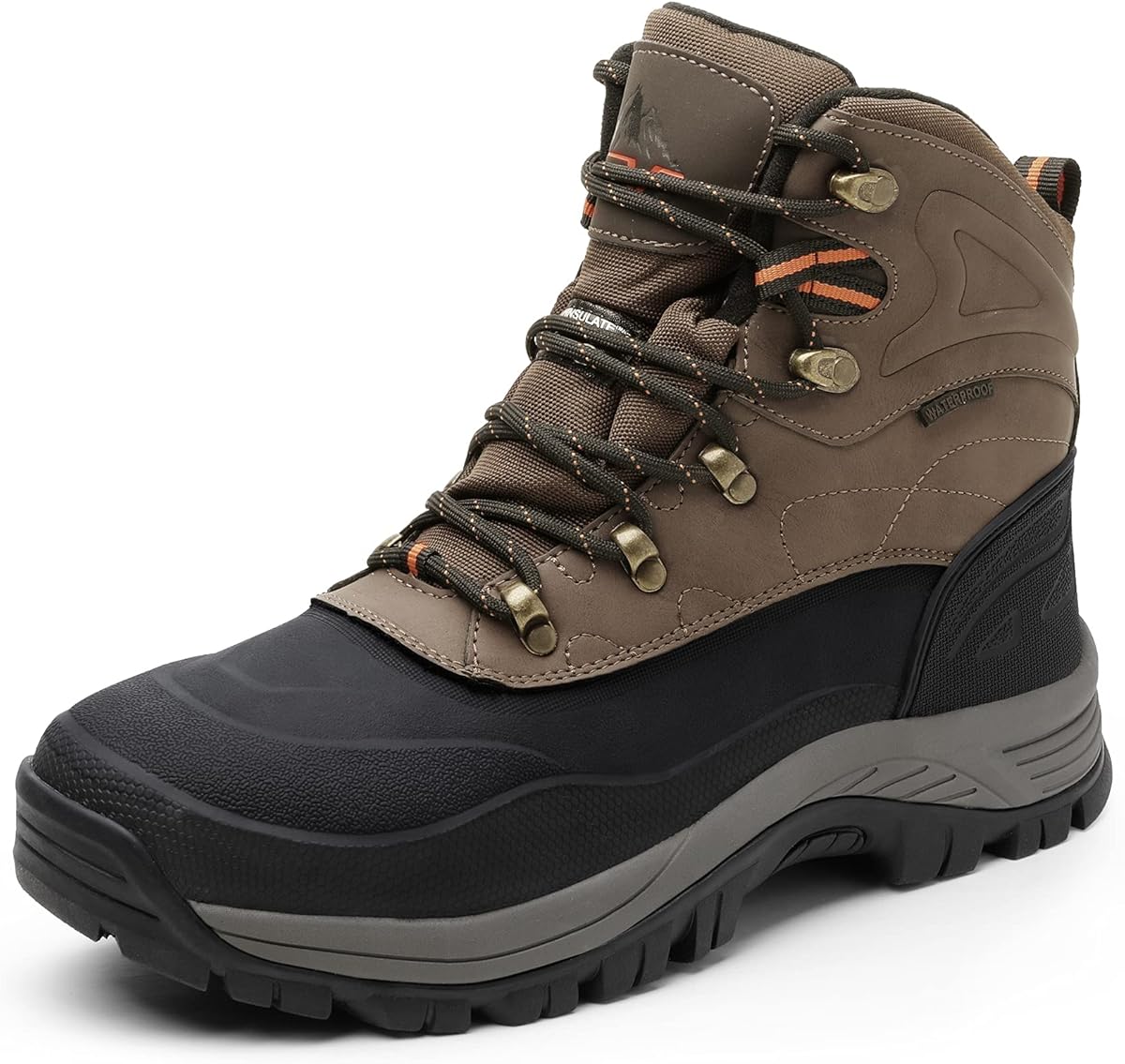 NORTIV 8 Botas de Nieve Antideslizantes Invierno Calido Hombre Trekking Botas de Senderismo Impermeable para Hombre con Puntera Protectora