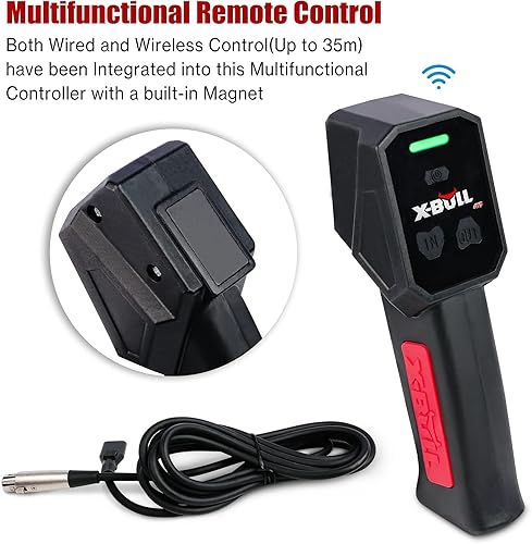 Miniatura 3 de X-BULL Winch-Kit de cabrestante eléctrico de capacidad de carga de 13500 libras, cuerda sintética de 12 V, cabrestante eléctrico impermeable IP67