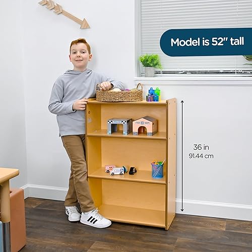 Miniatura 5 de Children's Factory Value Line - Estantería estrecha de 3 estantes para niños pequeños y organizadores de juguetes, para guardería, sala de juegos,