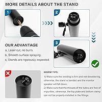 Vista 7 de Set of 2 Studio Monitor Stands Desktop Clamp Speaker Stands Against The Wall