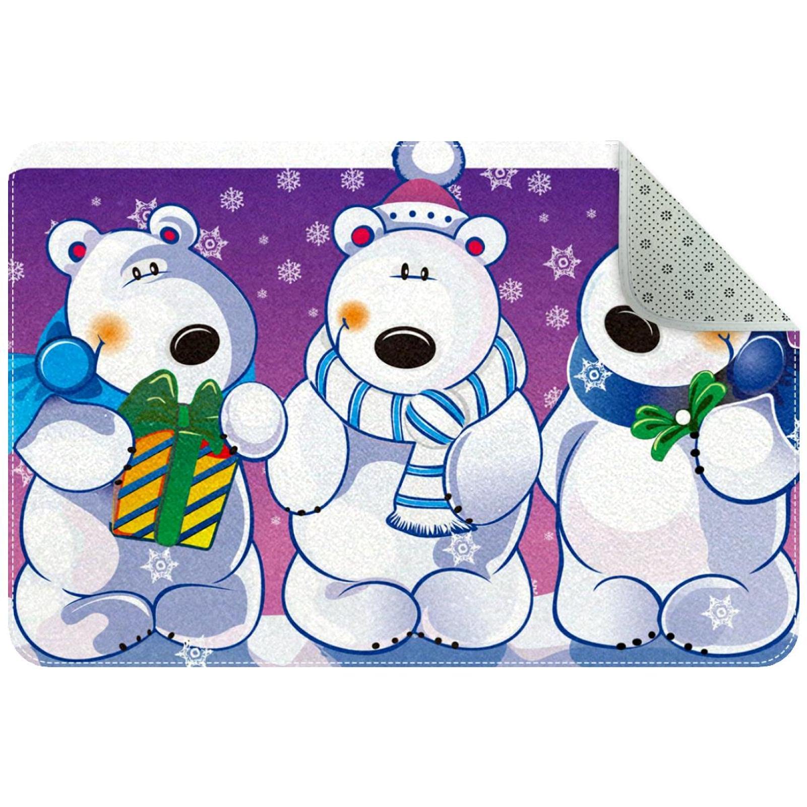 Paillassons de Noël flocons de neige tapis entrée antidérapant et durable couloir
