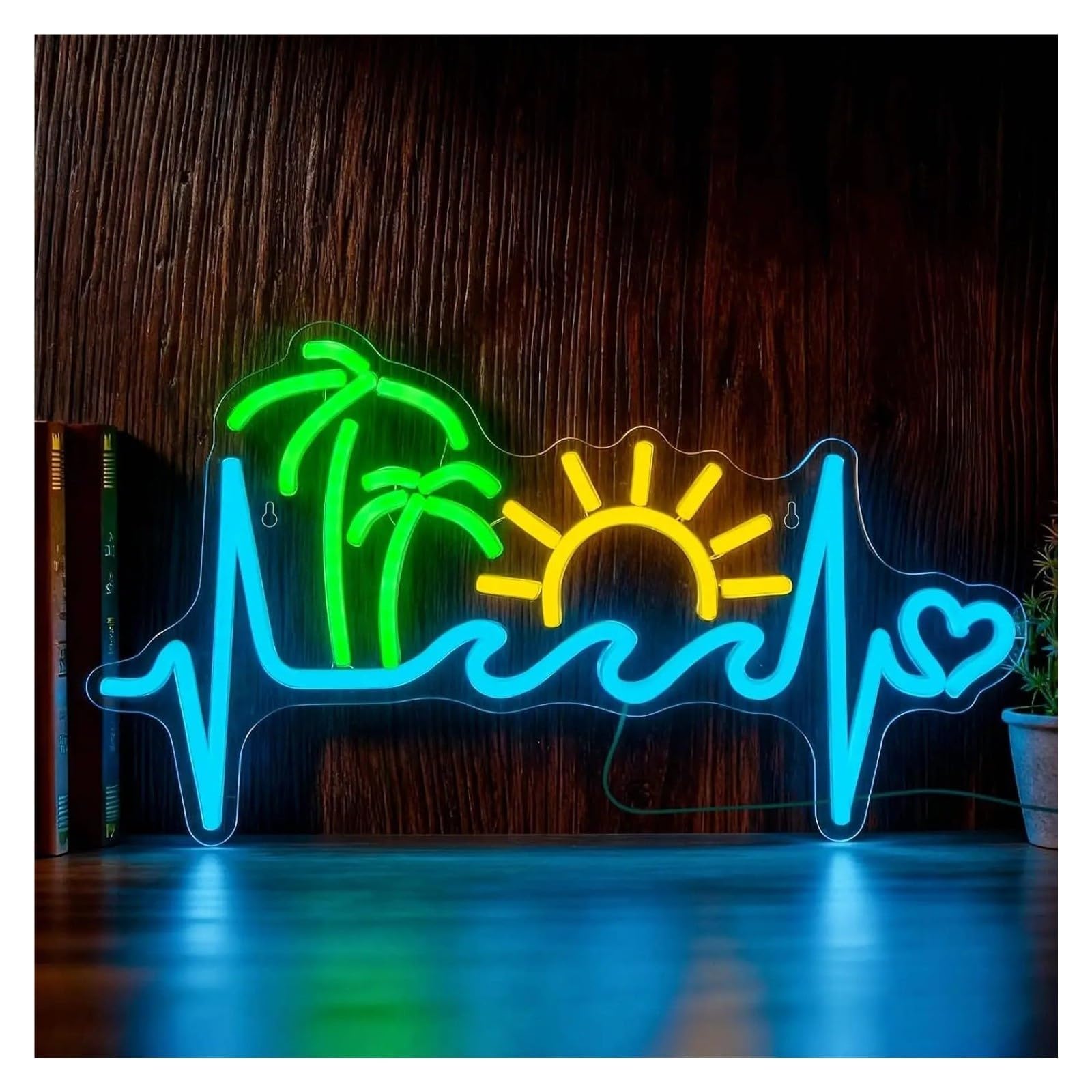 Decoración Lámparas Letrero De Neón LED Playa Tropical