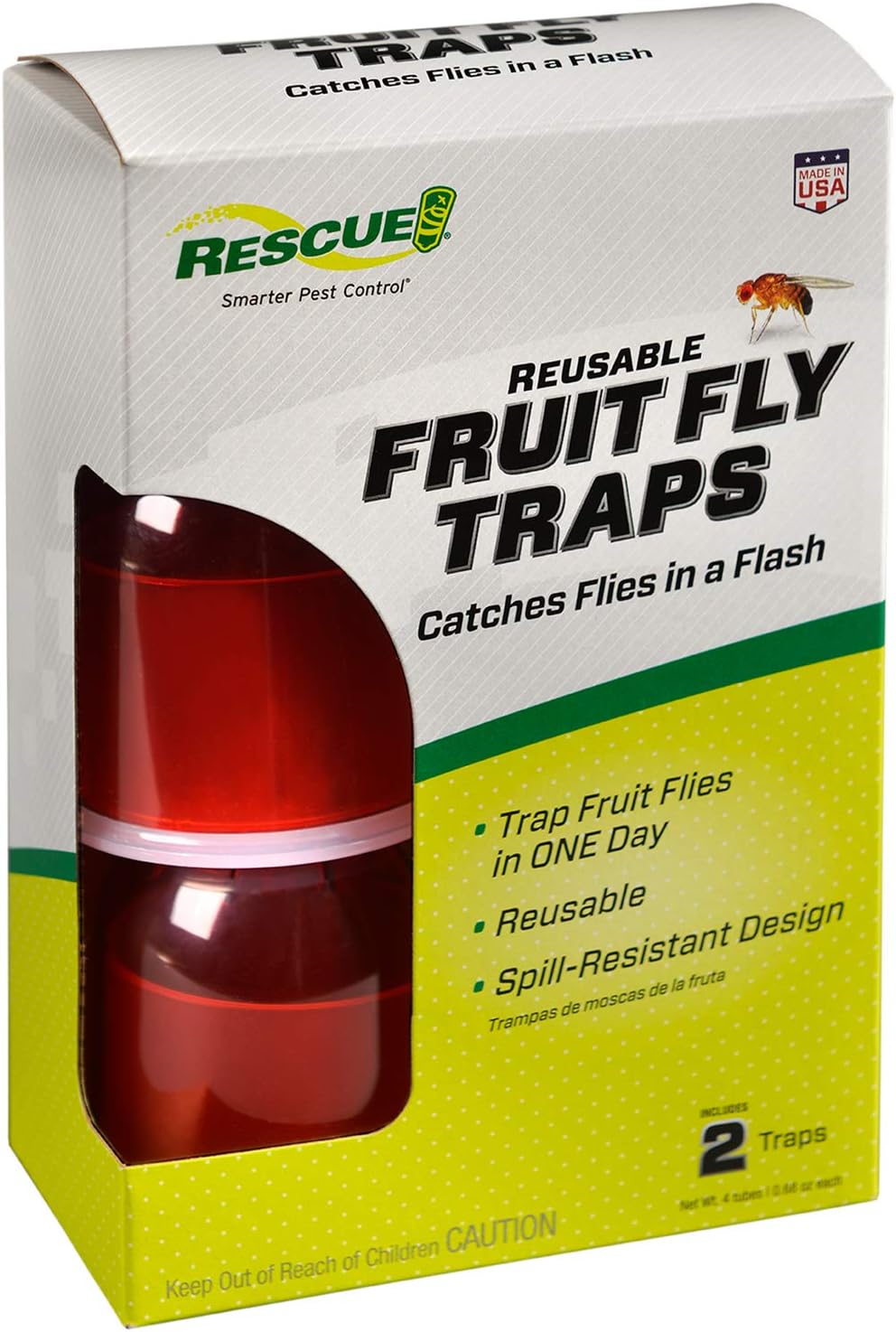 Rescue Fruit Fly Repulsive Lure Trap Pack of 2