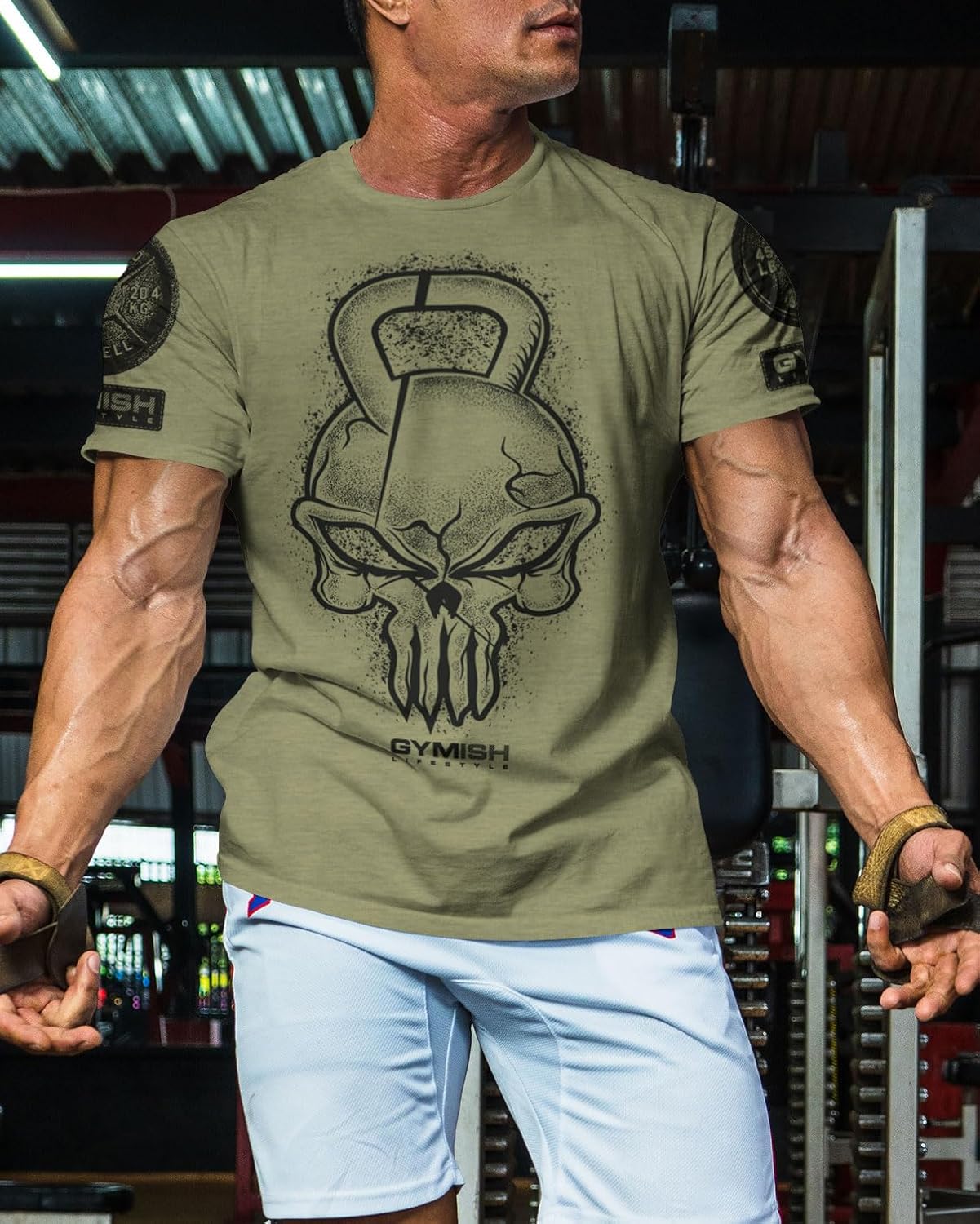 Gymish Lifestyle Gym Reaper Skull Funny Sayings Lifting Inspirational T-Shirt - Image 3