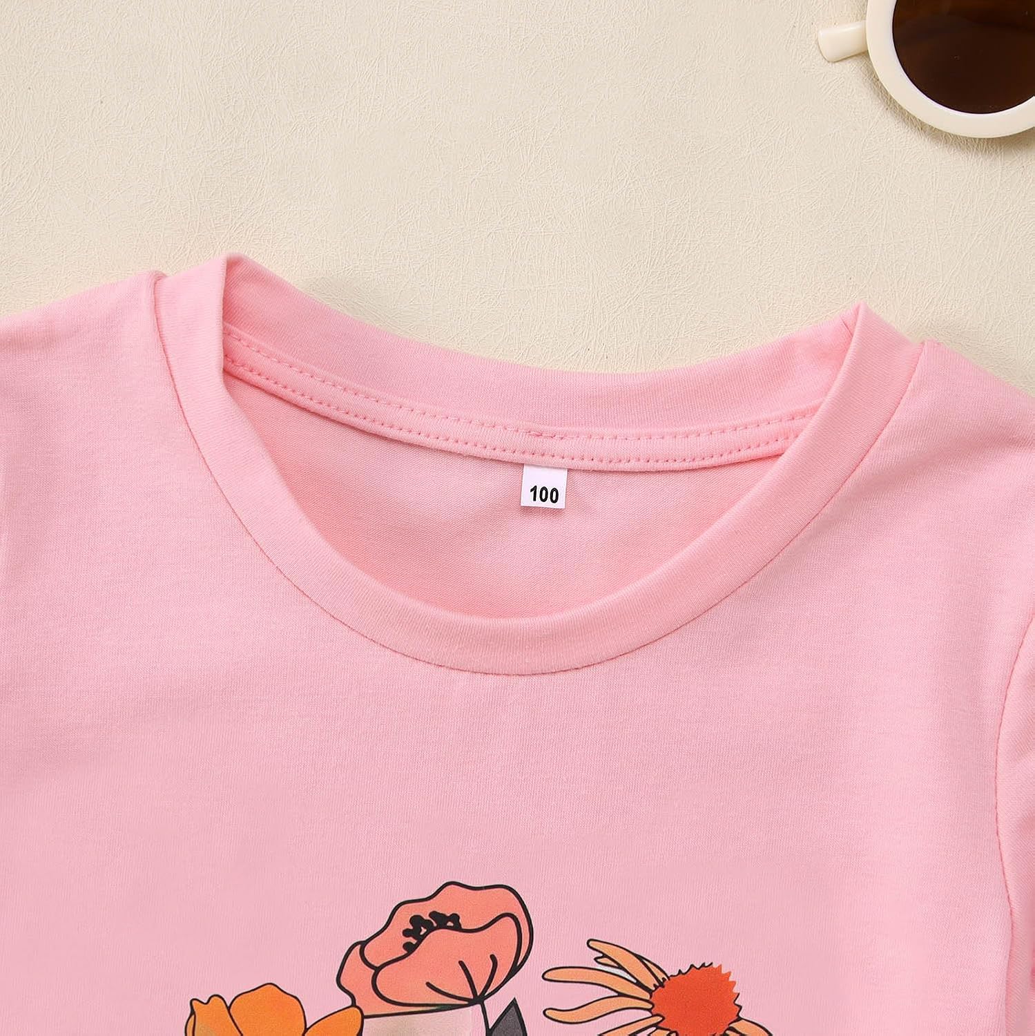 Toddler Baby Girls Flower Shirt Cute Wild Child Flower Short Sleeve T-Shirt Kids Wildflower Graphic Summer Tees Top - Image 5